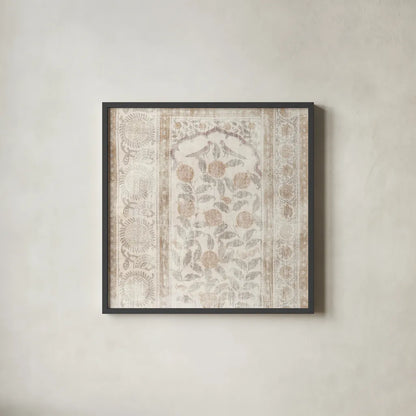 Animal Textile I by Wild Apple Portfolio. Shown in a sleek black glass frame for a contemporary gallery look. Available as an archival giclee rolled canvas, fine art paper, or poster print. SKU 63203a.