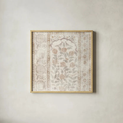 Animal Textile I by Wild Apple Portfolio. Shown in a natural wood glass frame for a timeless modern aesthetic. Available as an archival giclee rolled canvas, fine art paper, or poster print. SKU 63203a.