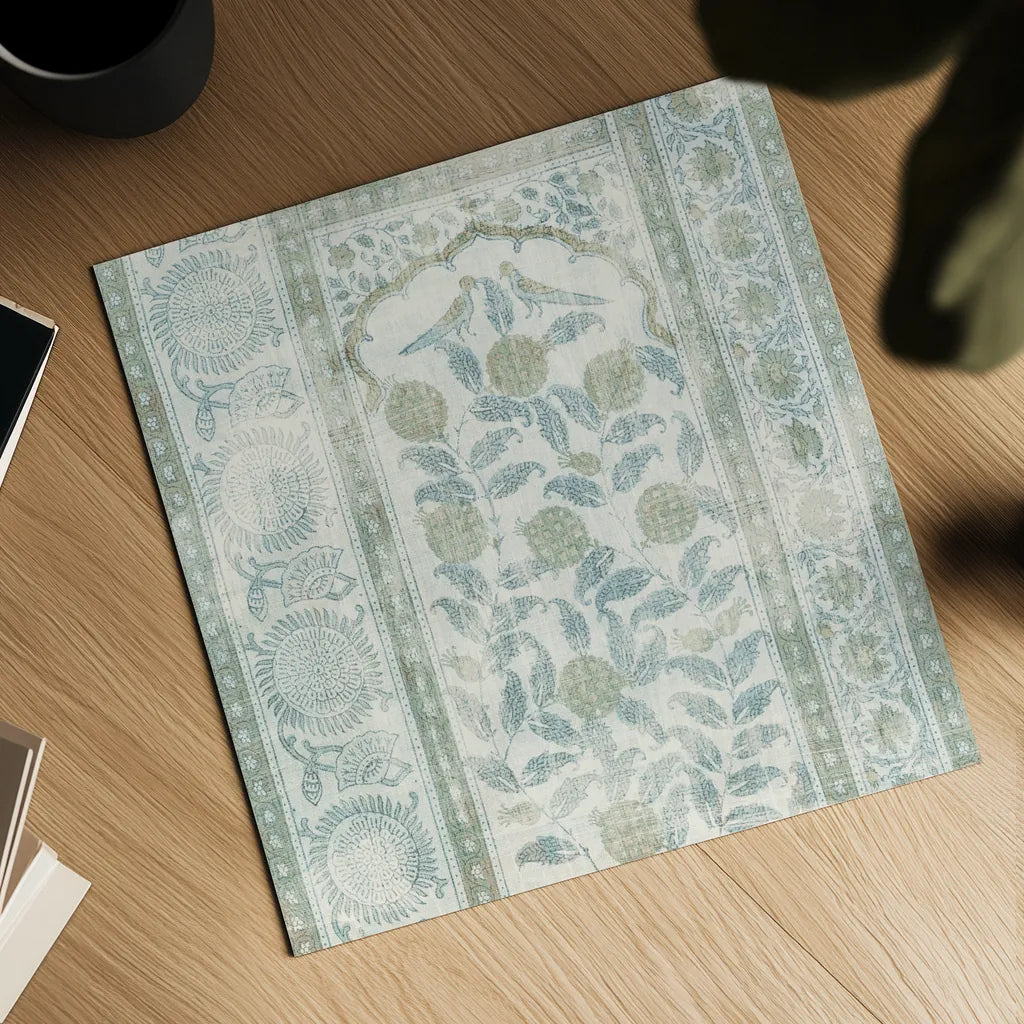 Animal Textile I Green by Wild Apple Portfolio. Shown as a detailed flat fine art print, highlighting archival giclee quality. Available as an archival giclee rolled canvas, fine art paper, or poster print. SKU 90921a.