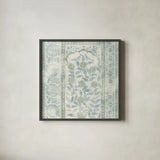 Animal Textile I Green by Wild Apple Portfolio. Shown in a sleek black glass frame for a contemporary gallery look. Available as an archival giclee rolled canvas, fine art paper, or poster print. SKU 90921a.