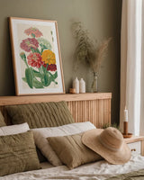 Antique Botanical XLI Light by Wild Apple Portfolio. shown as a paper print in a natural frame. Available as a archival giclee rolled canvas, fine art paper, or poster print. SKU 55151h.