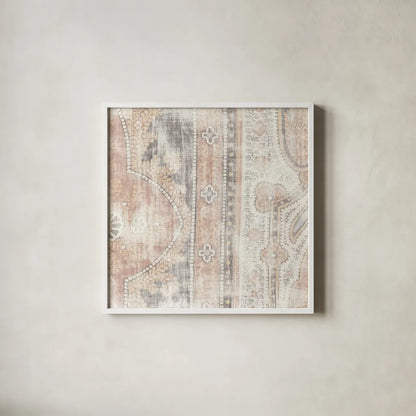 Antique Cloth I by Wild Apple Portfolio. Shown in a crisp white glass frame for a clean and minimalist style. Available as an archival giclee rolled canvas, fine art paper, or poster print. SKU 63212a.