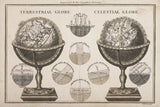 Antique Globes Neutral by Wild Apple Portfolio. SKU 52845i. Archival Giclee Fine art print for wall decor.