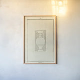 Antique Urn II by Wild Apple Portfolio. shown as a paper print in a natural frame. Available as a archival giclee rolled canvas, fine art paper, or poster print. SKU 104704h.