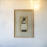 Antique Urn III Gold by Wild Apple Portfolio. shown as a paper print in a natural frame. Available as a archival giclee rolled canvas, fine art paper, or poster print. SKU 104708h.