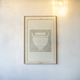 Antique Urn IV by Wild Apple Portfolio. shown as a paper print in a natural frame. Available as a archival giclee rolled canvas, fine art paper, or poster print. SKU 104706h.