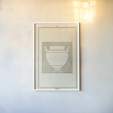 Antique Urn IV by Wild Apple Portfolio. shown as a paper print in a white frame. Available as a archival giclee rolled canvas, fine art paper, or poster print. SKU 104706h.