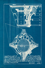 Architectural Drawings X Blueprint by Wild Apple Portfolio. SKU 62285h. Archival Giclee Fine art print for wall decor.