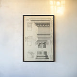 Architectural Rendering II Cream by Wild Apple Portfolio. shown as a paper print in a black flame. Available as a archival giclee rolled canvas, fine art paper, or poster print. SKU 15526h.