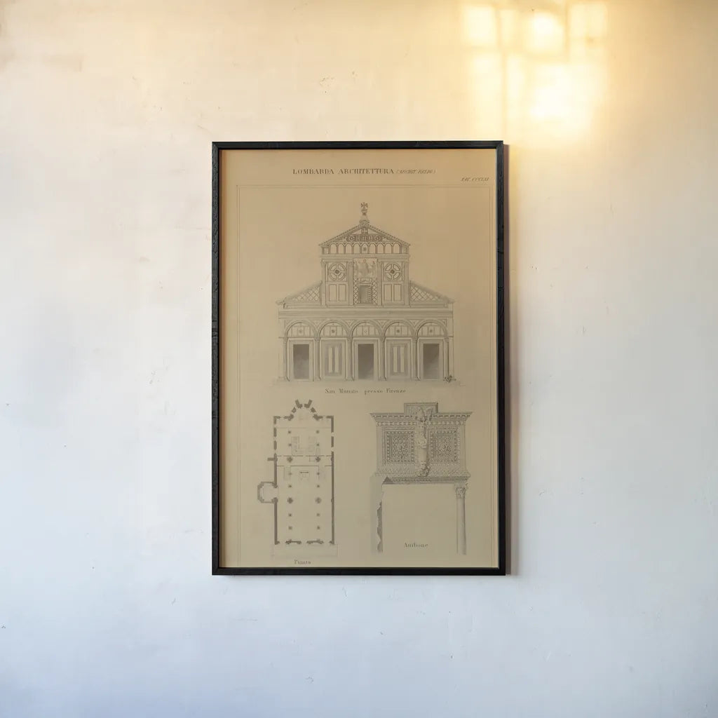 Architecture of Italy by Wild Apple Portfolio. shown as a paper print in a black flame. Available as a archival giclee rolled canvas, fine art paper, or poster print. SKU 80437h.