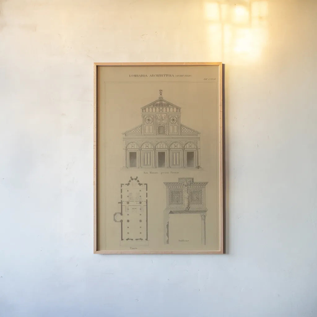 Architecture of Italy by Wild Apple Portfolio. shown as a paper print in a natural frame. Available as a archival giclee rolled canvas, fine art paper, or poster print. SKU 80437h.