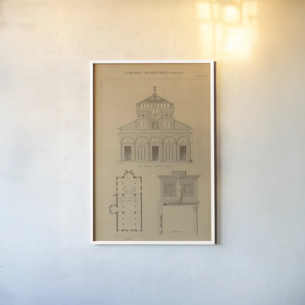 Architecture of Italy by Wild Apple Portfolio. shown as a paper print in a white frame. Available as a archival giclee rolled canvas, fine art paper, or poster print. SKU 80437h.