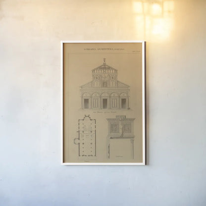 Architecture of Italy by Wild Apple Portfolio. shown as a paper print in a white frame. Available as a archival giclee rolled canvas, fine art paper, or poster print. SKU 80437h.