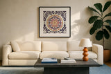 Arista Square II by Wild Apple Portfolio. Displayed in a glass frame with matte in a clean modern living room. Available as an archival giclee rolled canvas, fine art paper, or poster print. SKU 30495a.