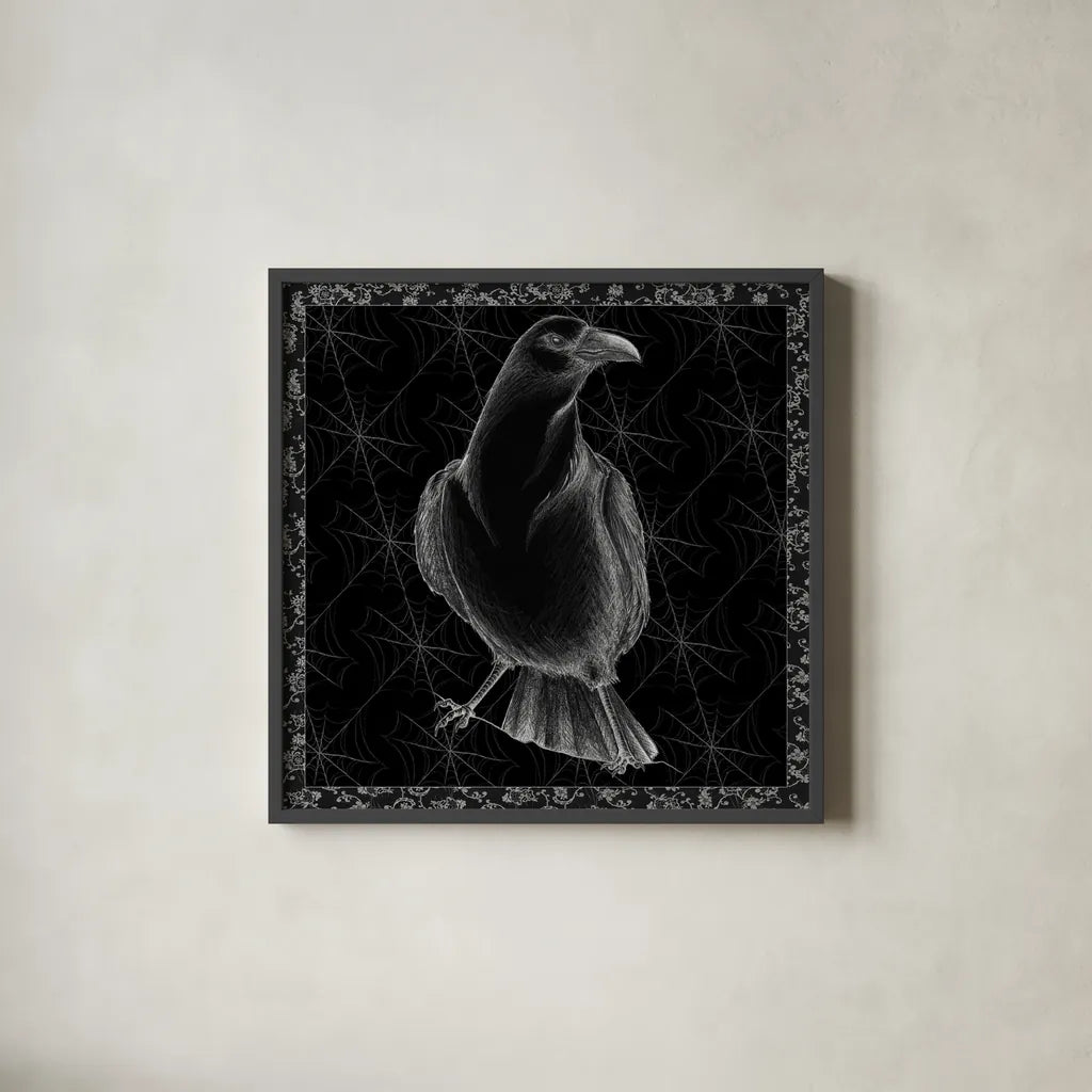 Arsenic and Old Lace BW No Words I by Wild Apple Portfolio. Shown in a sleek black glass frame for a contemporary gallery look. Available as an archival giclee rolled canvas, fine art paper, or poster print. SKU 93897a.