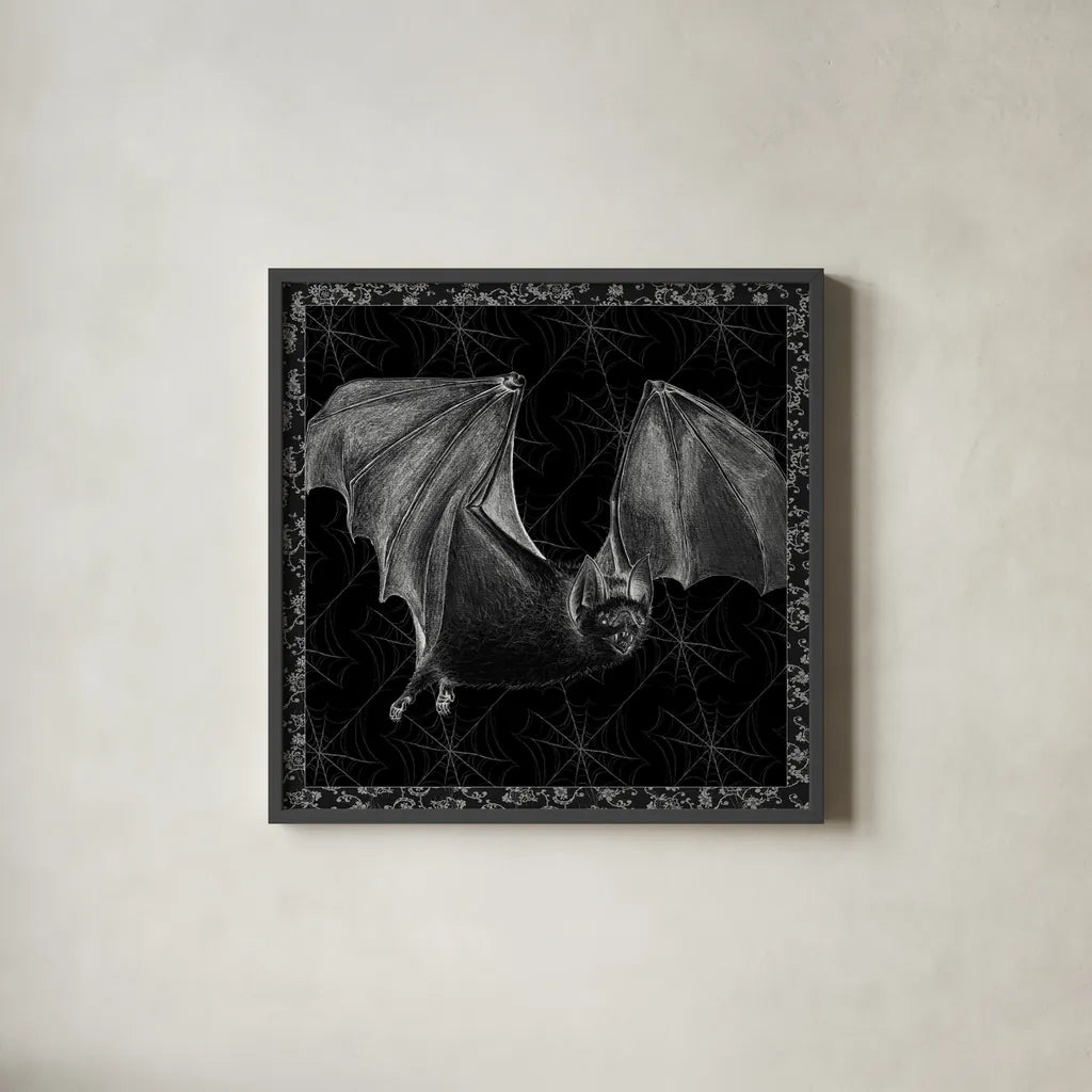 Arsenic and Old Lace BW No Words II by Wild Apple Portfolio. Shown in a sleek black glass frame for a contemporary gallery look. Available as an archival giclee rolled canvas, fine art paper, or poster print. SKU 93898a.