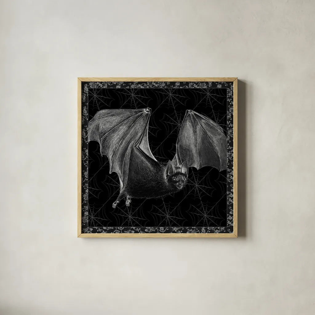 Arsenic and Old Lace BW No Words II by Wild Apple Portfolio. Shown in a natural wood glass frame for a timeless modern aesthetic. Available as an archival giclee rolled canvas, fine art paper, or poster print. SKU 93898a.