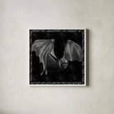 Arsenic and Old Lace BW No Words II by Wild Apple Portfolio. Shown in a crisp white glass frame for a clean and minimalist style. Available as an archival giclee rolled canvas, fine art paper, or poster print. SKU 93898a.