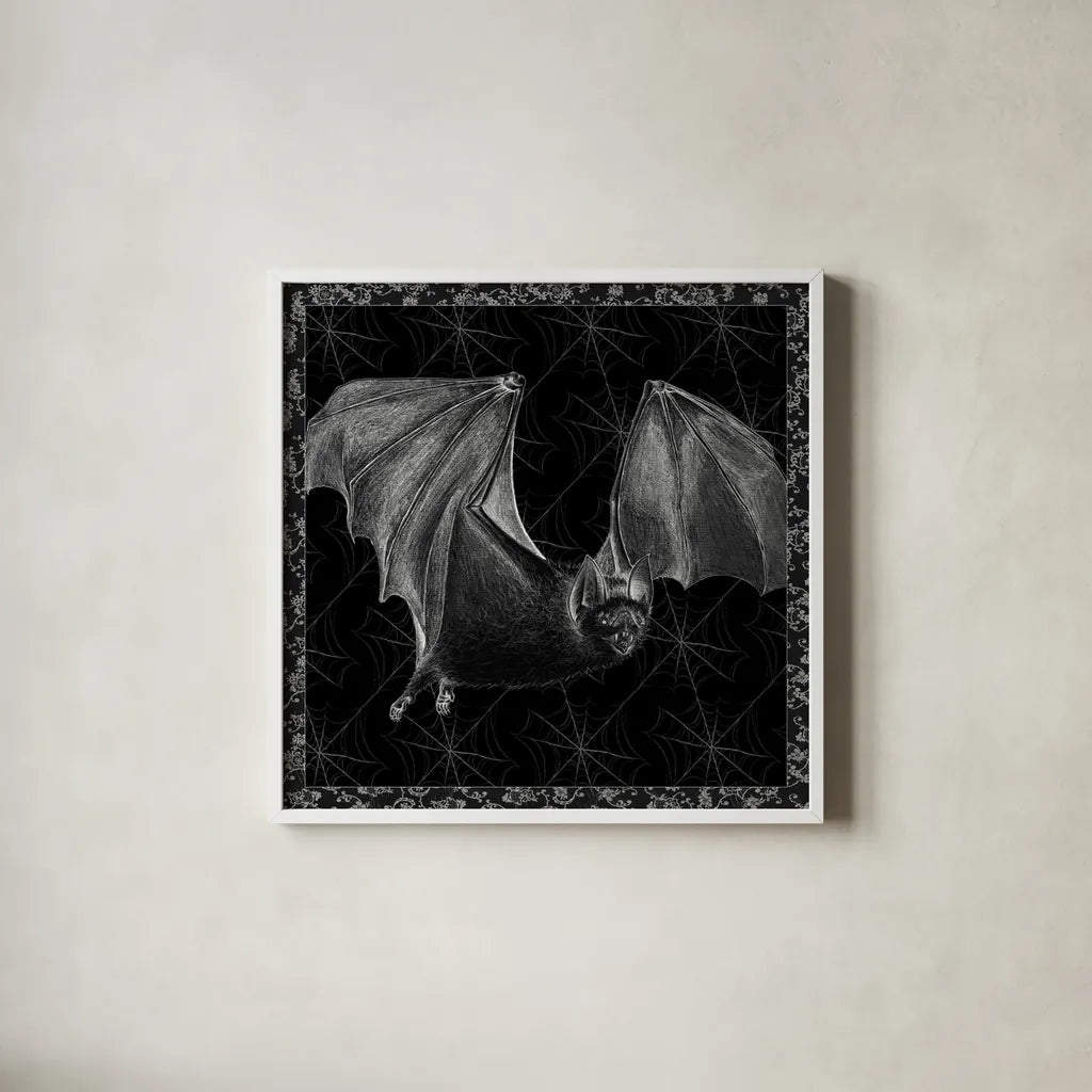 Arsenic and Old Lace BW No Words II by Wild Apple Portfolio. Shown in a crisp white glass frame for a clean and minimalist style. Available as an archival giclee rolled canvas, fine art paper, or poster print. SKU 93898a.