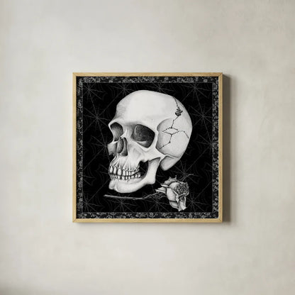 Arsenic and Old Lace BW No Words III by Wild Apple Portfolio. Shown in a natural wood glass frame for a timeless modern aesthetic. Available as an archival giclee rolled canvas, fine art paper, or poster print. SKU 93899a.