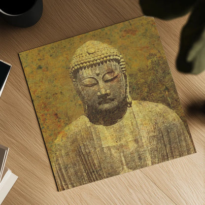 Asian Buddha Crop by Wild Apple Portfolio. Shown as a detailed flat fine art print, highlighting archival giclee quality. Available as an archival giclee rolled canvas, fine art paper, or poster print. SKU 41817a.