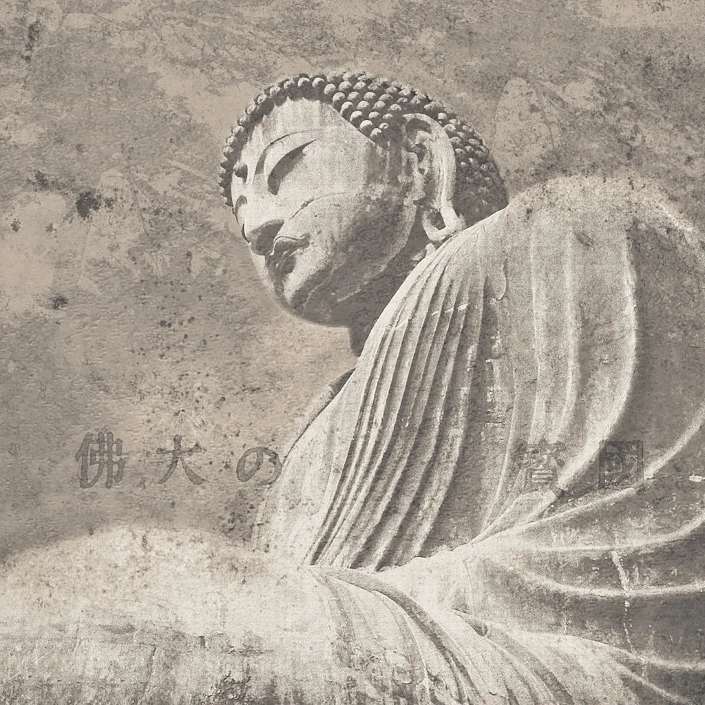 Asian Buddha II Neutral by Wild Apple Portfolio. SKU 30792a. Archival Giclee Fine art print for wall decor.