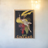 Asti Cinzano Poster by Wild Apple Portfolio. shown as a paper print in a natural frame. Available as a archival giclee rolled canvas, fine art paper, or poster print. SKU 104305h.