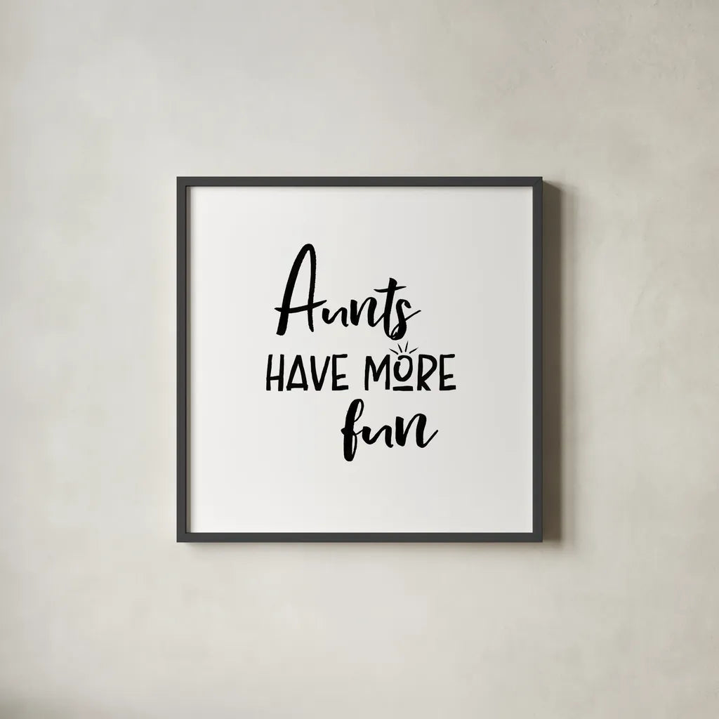 Aunt Inspiration II by Wild Apple Portfolio. Shown in a sleek black glass frame for a contemporary gallery look. Available as an archival giclee rolled canvas, fine art paper, or poster print. SKU 54319a.