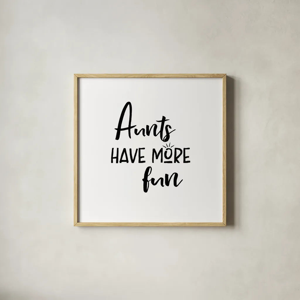 Aunt Inspiration II by Wild Apple Portfolio. Shown in a natural wood glass frame for a timeless modern aesthetic. Available as an archival giclee rolled canvas, fine art paper, or poster print. SKU 54319a.