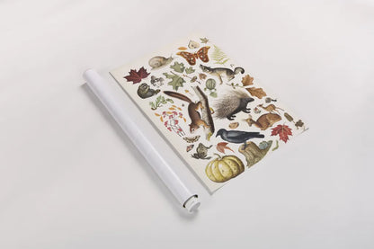 Autumn Chart I by Wild Apple Portfolio. shown as a rolled paper print. Available as archival giclee rolled canvas, fine art paper, or poster print. SKU 101833h.