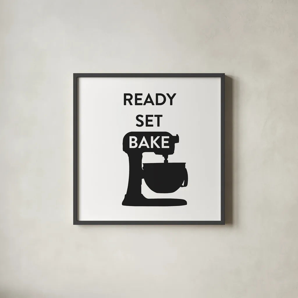 Bake II by Wild Apple Portfolio. Shown in a sleek black glass frame for a contemporary gallery look. Available as an archival giclee rolled canvas, fine art paper, or poster print. SKU 75969a.
