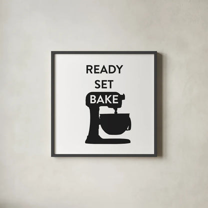 Bake II by Wild Apple Portfolio. Shown in a sleek black glass frame for a contemporary gallery look. Available as an archival giclee rolled canvas, fine art paper, or poster print. SKU 75969a.