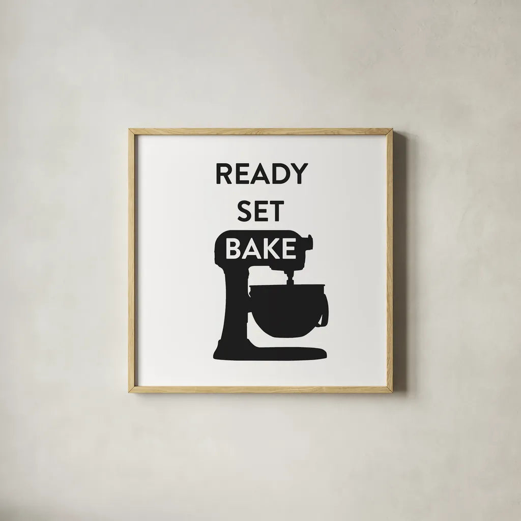 Bake II by Wild Apple Portfolio. Shown in a natural wood glass frame for a timeless modern aesthetic. Available as an archival giclee rolled canvas, fine art paper, or poster print. SKU 75969a.