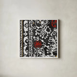 Bali Tapestry I BW by Wild Apple Portfolio. Shown in a crisp white glass frame for a clean and minimalist style. Available as an archival giclee rolled canvas, fine art paper, or poster print. SKU 28753a.