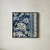 Bali Tapestry II by Wild Apple Portfolio. Shown in a sleek black glass frame for a contemporary gallery look. Available as an archival giclee rolled canvas, fine art paper, or poster print. SKU 16638a.
