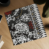 Bali Tapestry II BW by Wild Apple Portfolio. Shown as a detailed flat fine art print, highlighting archival giclee quality. Available as an archival giclee rolled canvas, fine art paper, or poster print. SKU 28754a.