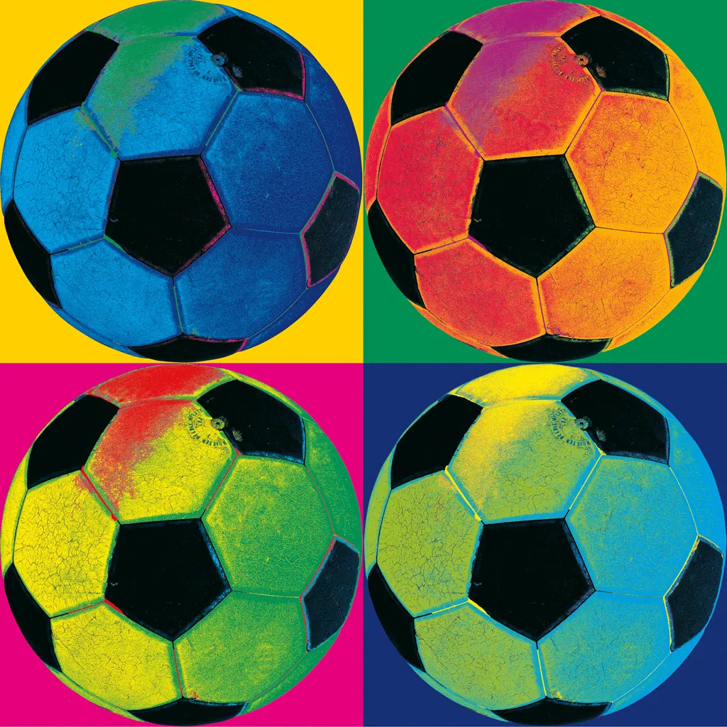 Ball Four - Soccer by Wild Apple Portfolio. SKU 59234a. Archival Giclee Fine art print for wall decor.