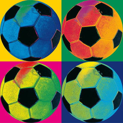 Ball Four - Soccer by Wild Apple Portfolio. SKU 59234a. Archival Giclee Fine art print for wall decor.