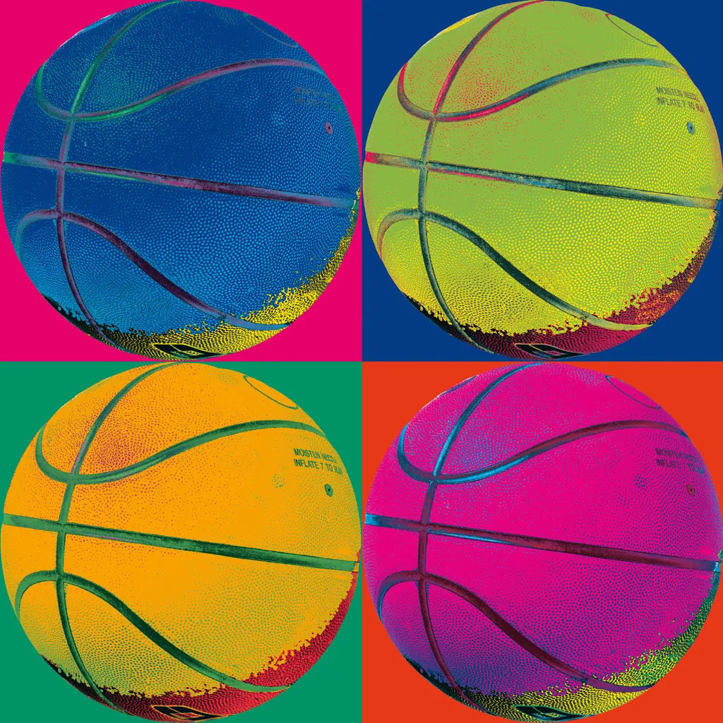 Ball Four Basketball by Wild Apple Portfolio. SKU 59235a. Archival Giclee Fine art print for wall decor.