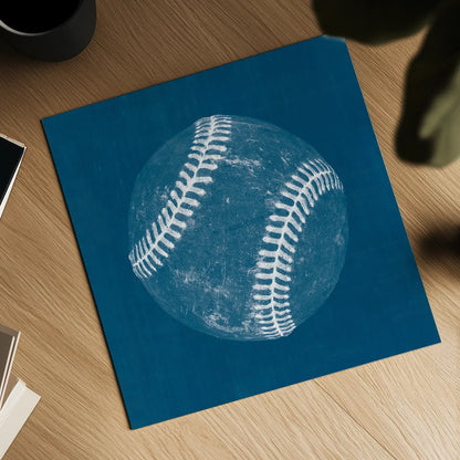 Ball Four Blueprint I by Wild Apple Portfolio. Shown as a detailed flat fine art print, highlighting archival giclee quality. Available as an archival giclee rolled canvas, fine art paper, or poster print. SKU 62236a.