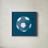 Ball Four Blueprint II by Wild Apple Portfolio. Shown in a sleek black glass frame for a contemporary gallery look. Available as an archival giclee rolled canvas, fine art paper, or poster print. SKU 62237a.