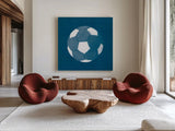 Ball Four Blueprint II by Wild Apple Portfolio. Shown as extra-large giant wall art in a modern living room. Available as an archival giclee rolled canvas, fine art paper, or poster print. SKU 62237a.