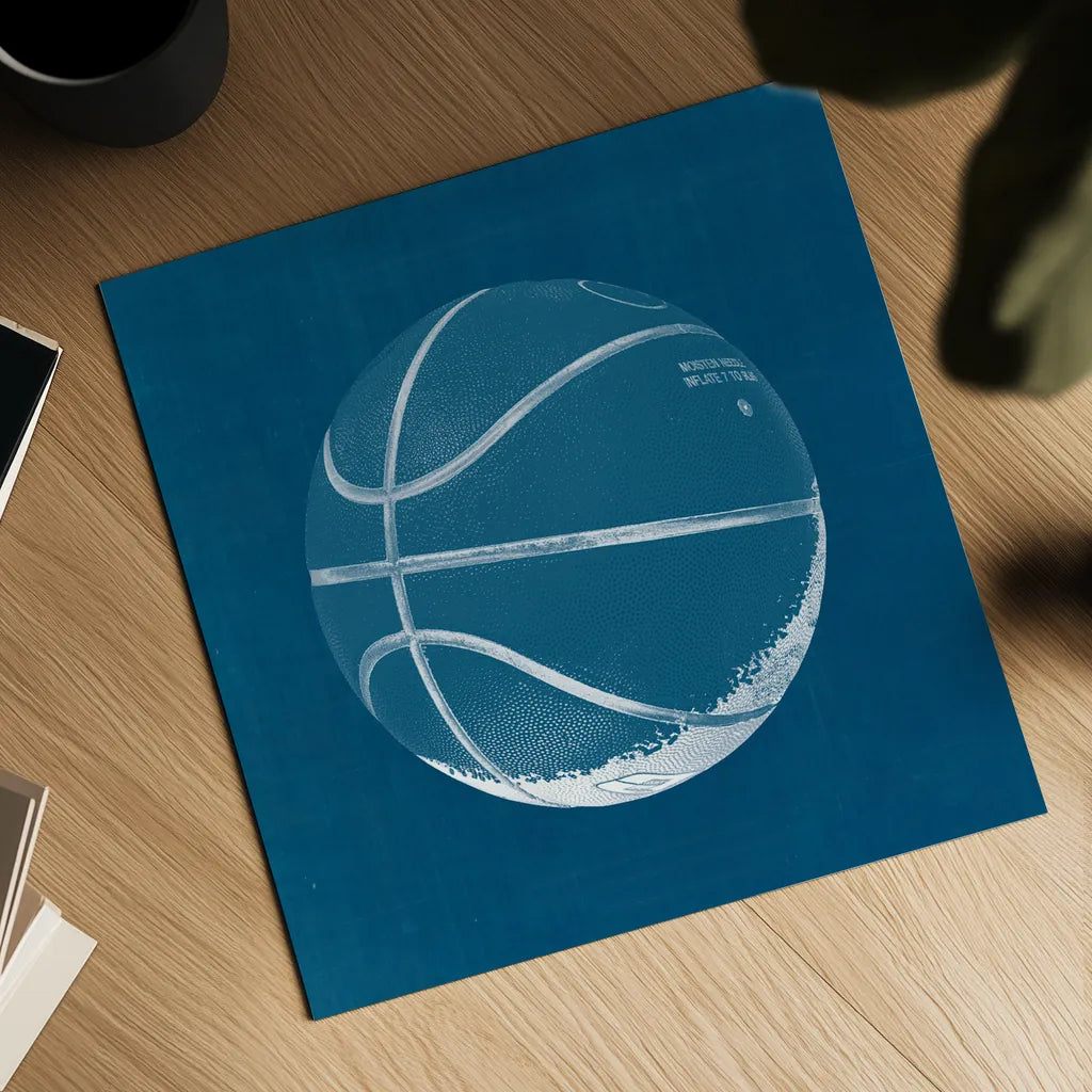 Ball Four Blueprint IV by Wild Apple Portfolio. Shown as a detailed flat fine art print, highlighting archival giclee quality. Available as an archival giclee rolled canvas, fine art paper, or poster print. SKU 62239a.