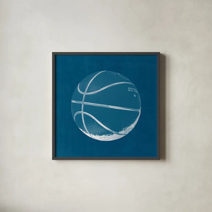 Ball Four Blueprint IV by Wild Apple Portfolio. Shown in a sleek black glass frame for a contemporary gallery look. Available as an archival giclee rolled canvas, fine art paper, or poster print. SKU 62239a.