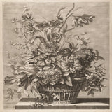 Basket of Flowers by Wild Apple Portfolio. SKU 104853a. Archival Giclee Fine art print for wall decor.