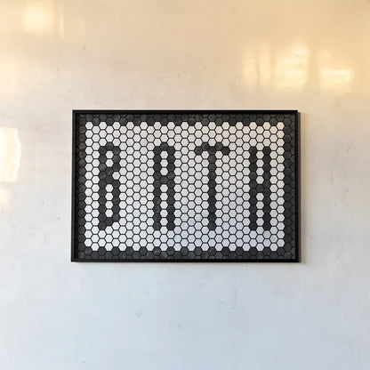 Bath Tiles by Wild Apple Portfolio. shown as a paper print in a black flame. Available as a archival giclee rolled canvas, fine art paper, or poster print. SKU 78665i.