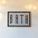 Bath Tiles by Wild Apple Portfolio. shown as a paper print in a natural frame. Available as a archival giclee rolled canvas, fine art paper, or poster print. SKU 78665i.