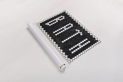 Bath Tiles Inverted by Wild Apple Portfolio. shown as a rolled paper print. Available as archival giclee rolled canvas, fine art paper, or poster print. SKU 79198i.