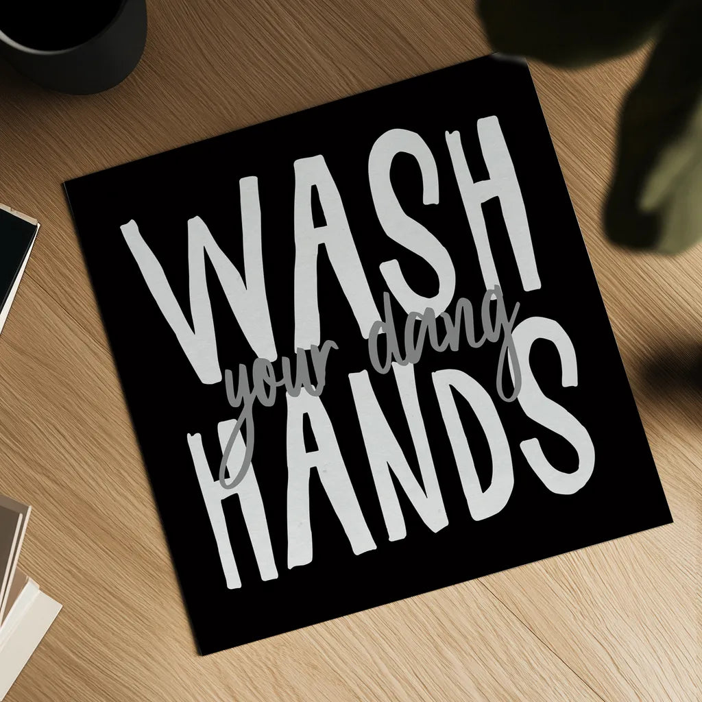 Bathroom Advice I BW by Wild Apple Portfolio. Shown as a detailed flat fine art print, highlighting archival giclee quality. Available as an archival giclee rolled canvas, fine art paper, or poster print. SKU 84765a.