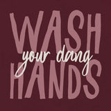Bathroom Advice I Purple by Wild Apple Portfolio. SKU 68259a. Archival Giclee Fine art print for wall decor.